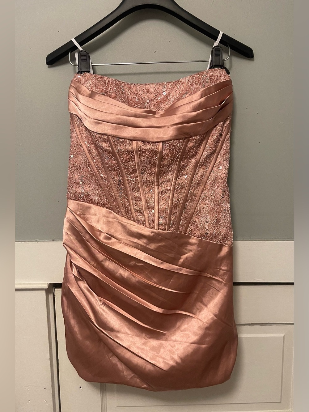Formal Strapless Corset Mini Dress